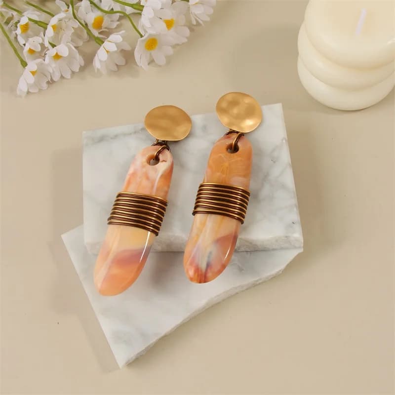 Bohemian Resin Drop Dangle Earrings