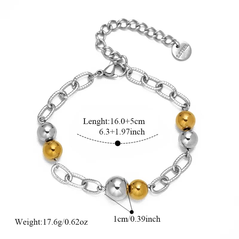 Bead Link Chain Bracelet