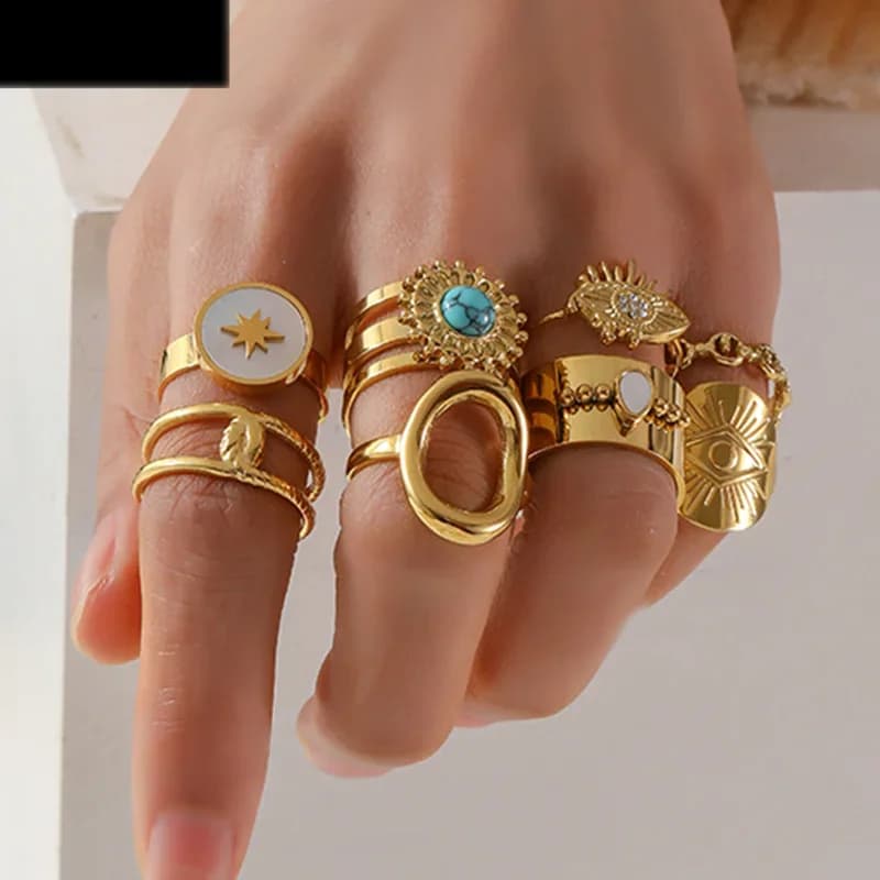 Gold Vintage Cuff Rings