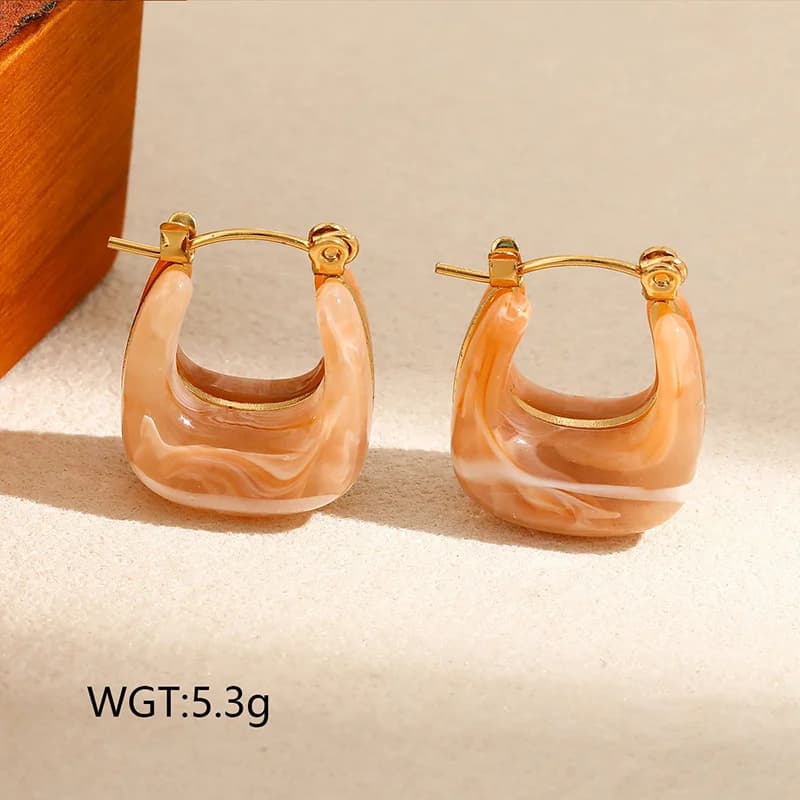 Acrylic Heart Love Dangle Earrings