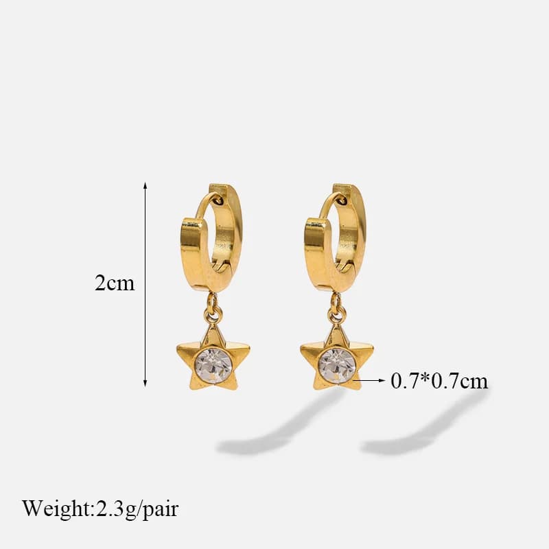 Gold Heart Pearl Rose Hoop Earrings
