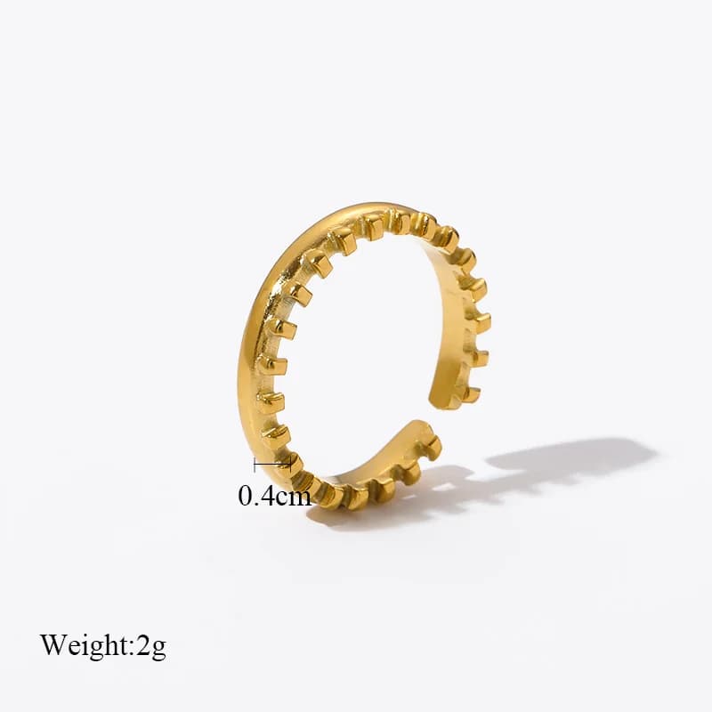Women's Stainless Steel Retro Adjustable Ring