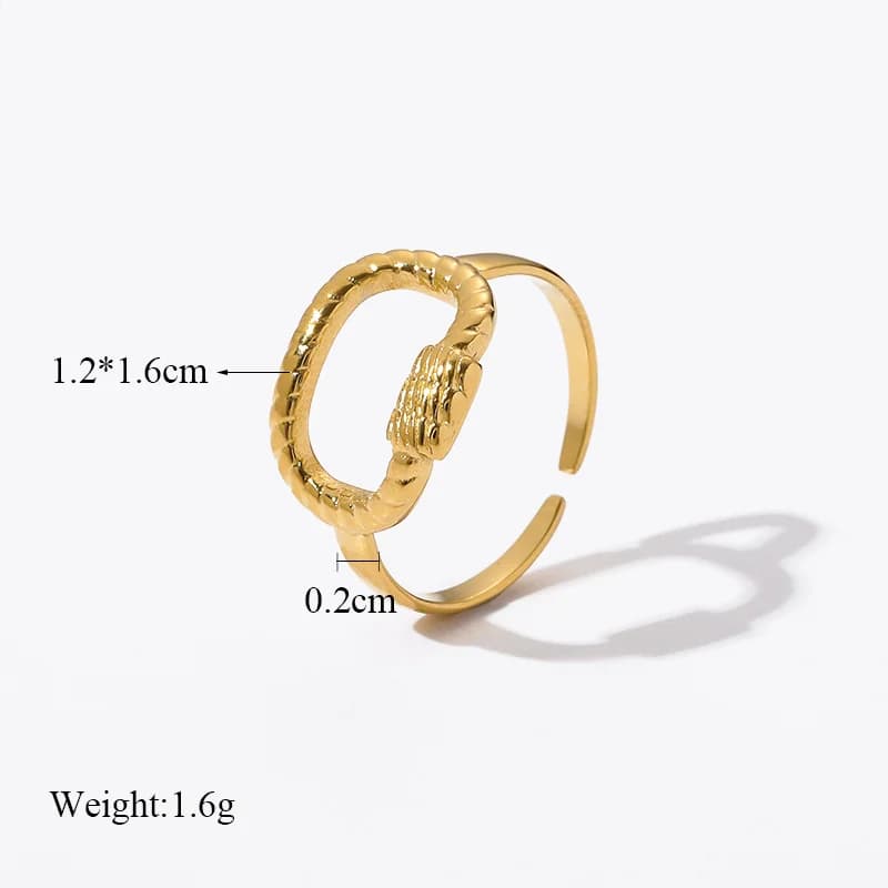 Stainless Steel Open Cuff Ring for Women