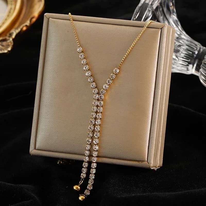 Gold Color Hollow Ball Beads Choker Necklace