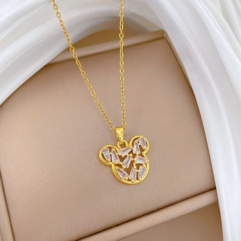Owl Sparkling Zircon Pendant Necklace