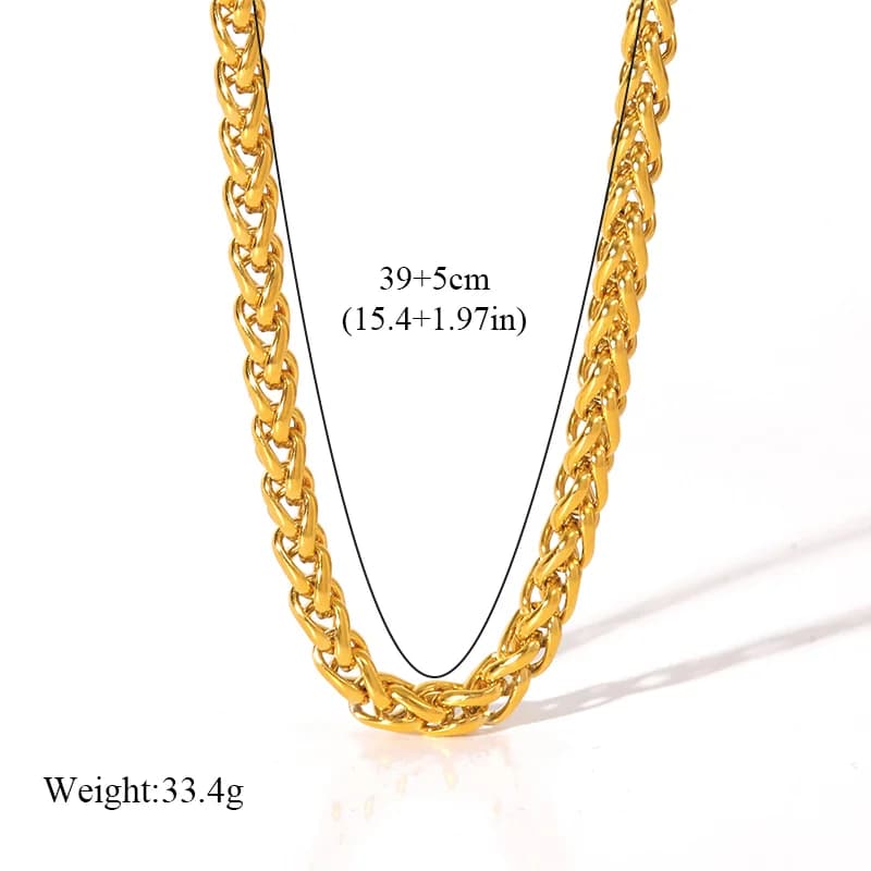 18K Gold Plated Metal Collar Jewelry Set