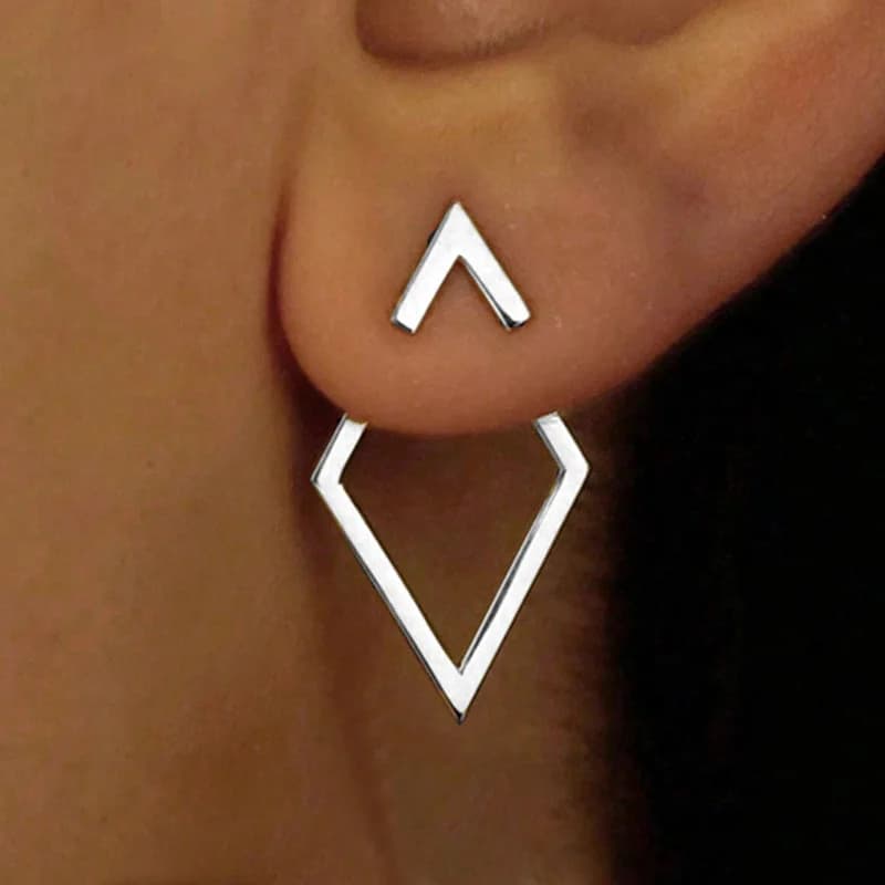 Heart Stud Piercing Earrings, Stainless Steel