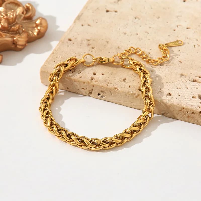 18K Gold Plated Metal Collar Jewelry Set