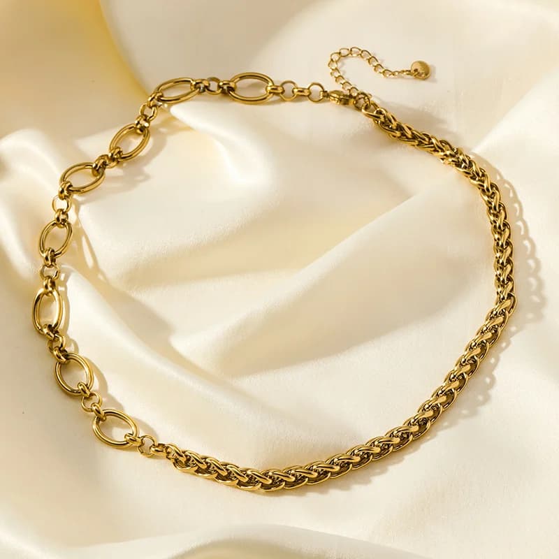 Thick Stainless Steel Neck Chain, Gold Color