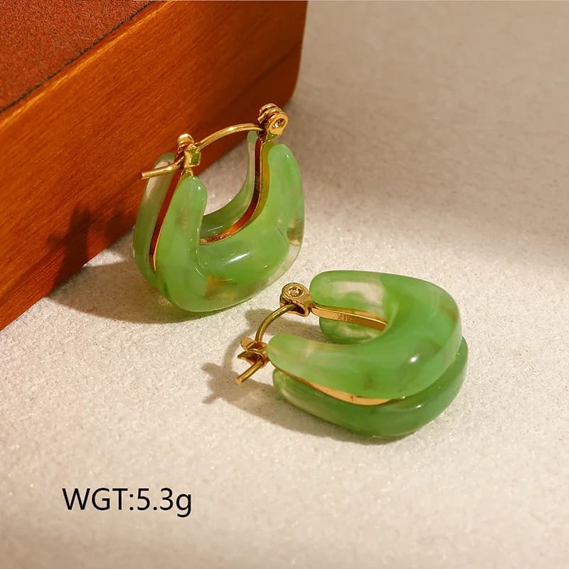 Acrylic Heart Love Dangle Earrings