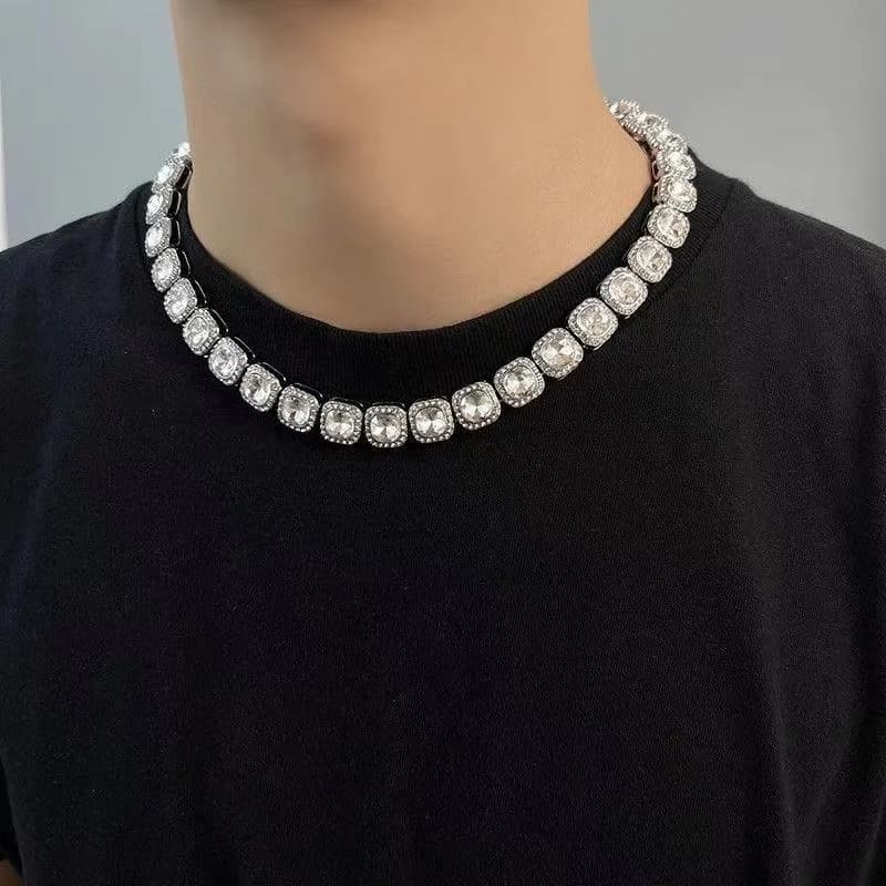 316L Stainless Steel Zircon Cuban Chain Necklace