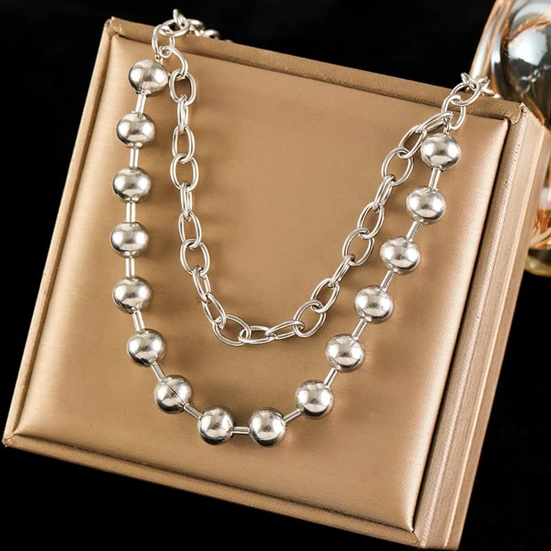 Silver Color Choker Necklace for Women