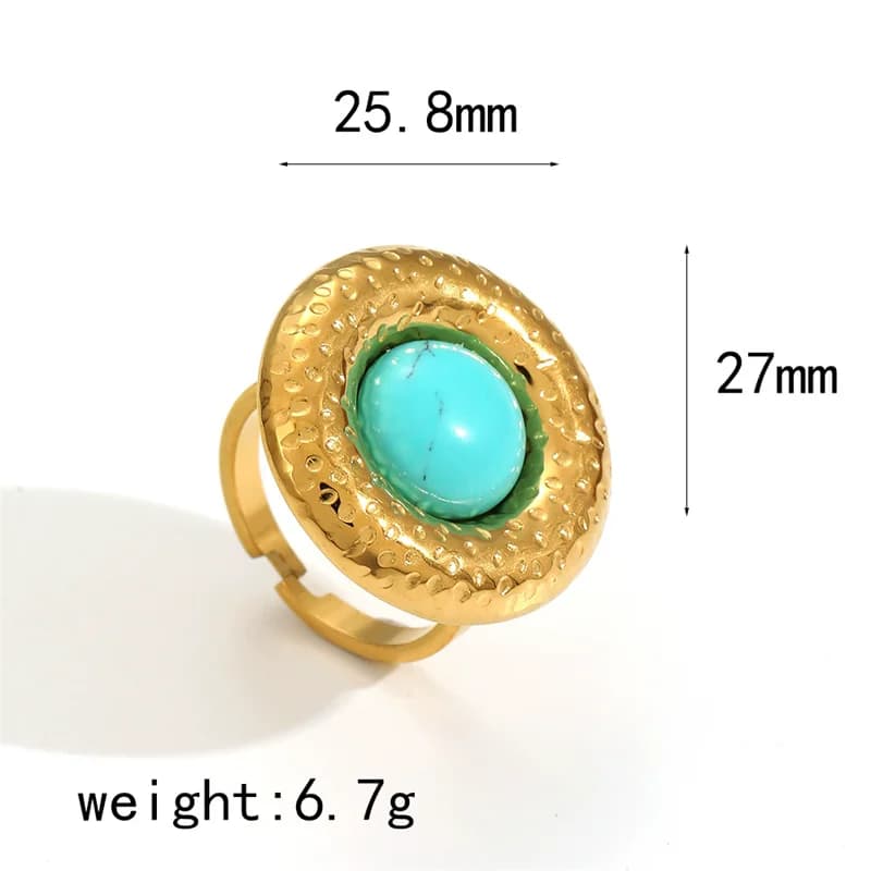 Blue-Purple Flower Open Ring