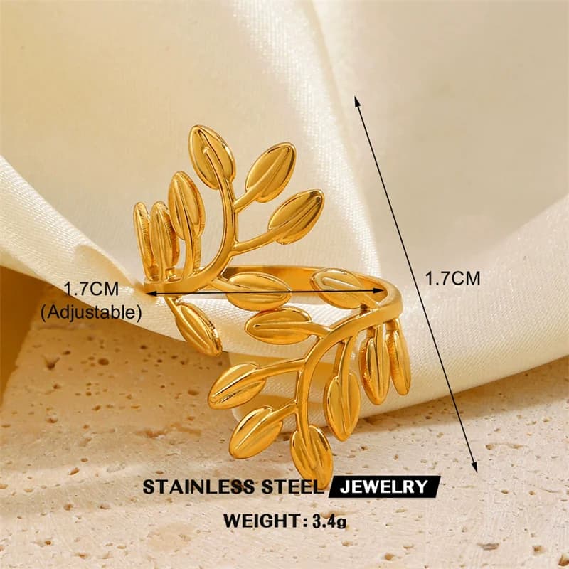 Vintage Sun Adjustable Ring, Gold Stainless Steel